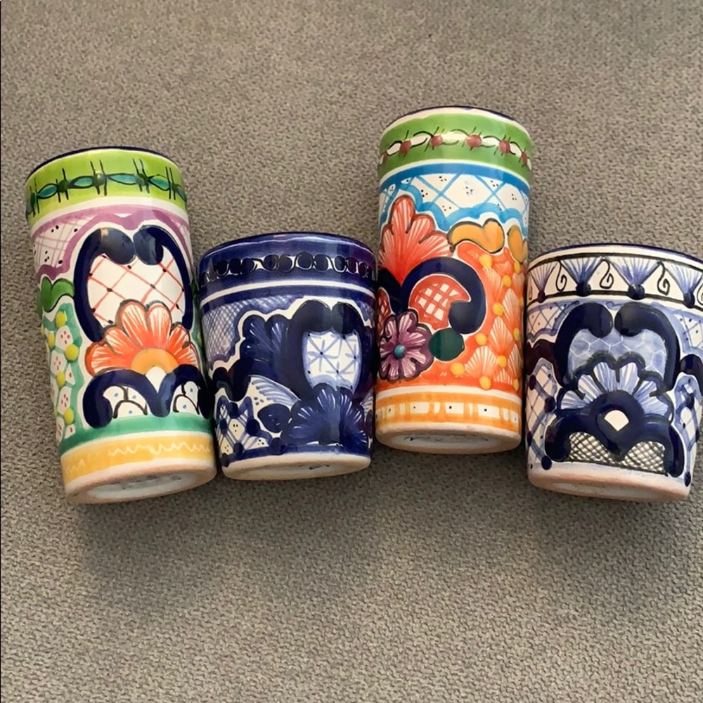 Pack of Four Handmade Spanish Shot Glasses